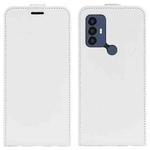 For TCL 30 SE/305/306 R64 Texture Single Vertical Flip Leather Phone Case(White)