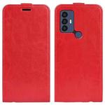 For TCL 30 SE/305/306 R64 Texture Single Vertical Flip Leather Phone Case(Red)