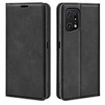 For OPPO Find X5 Pro Retro-skin Magnetic Suction Leather Phone Case(Black)