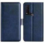 For TCL 30V 5G Dual-side Magnetic Buckle Leather Phone Case(Dark Blue)