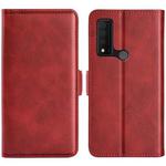For TCL 30V 5G Dual-side Magnetic Buckle Leather Phone Case(Red)