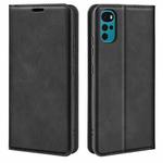 For Motorola Moto G22 4G Retro-skin Magnetic Suction Leather Phone Case(Black)