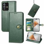 For vivo S12 Pro Solid Color Leather Buckle Phone Case(Green)