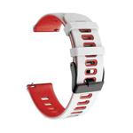 For Huawei Watch GT2 42mm 20mm Mixed-Color Silicone Watch Band(White+Red)
