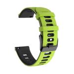For Honor Watch ES 20mm Mixed-Color Silicone Watch Band(Green+Black)