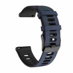 For Huawei Watch GT Runner 22mm Mixed-Color Silicone Watch Band(Dark Blue+Black)