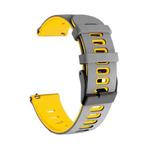 For Honor Magic Watch 22mm Mixed-Color Silicone Watch Band(Grey+Yellow)