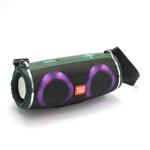 T&G TG642 RGB Light Waterproof  Portable Bluetooth Speaker Support FM / TF Card(Green)