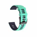 For Samsung Galaxy Watch Active 2 40mm 20mm Mixed-Color Silicone Watch Band(Mint Green   Blue)