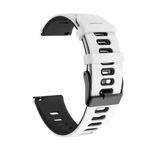 For Samsung Galaxy watch 42mm 20mm Mixed-Color Silicone Watch Band(White Black)