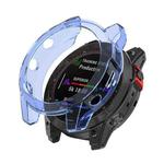 For Garmin Epix Gen2 Non-full Coverage Hollow TPU Watch Case(Transparent Blue)