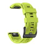 For Garmin Fenix 6 Pro GPS 22mm Silicone Sport Pure Color Watch Band(Lime Color)