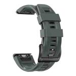 For Garmin Fenix 6 Pro GPS 22mm Silicone Sport Pure Color Watch Band(Charcoal Gray)