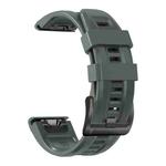 For Garmin Fenix 5 Plus 22mm Silicone Sport Pure Color Watch Band(Charcoal Gray)