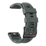 For Garmin Fenix 7X 26mm Silicone Sport Pure Color Watch Band(Charcoal gray)