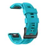For Garmin Fenix 3 HR 26mm Silicone Sport Pure Color Watch Band(Skyblue)