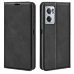 For OnePlus Nord CE 2 5G Retro-skin Magnetic Suction Leather Phone Case(Black)