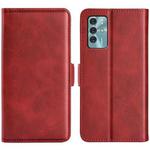 For ZTE Blade V40 Dual-side Magnetic Buckle Leather Phone Case(Red)