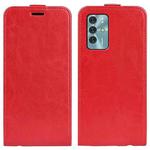 For ZTE Blade V40 R64 Texture Vertical Flip Leather Phone Case(Red)