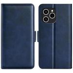 For Honor 60 SE 5G Dual-side Magnetic Buckle Leather Phone Case(Dark Blue)