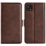 For OPPO A16E Dual-side Magnetic Buckle Leather Phone Case(Brown)