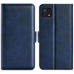 For OPPO A16E Dual-side Magnetic Buckle Leather Phone Case(Dark Blue)