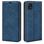 For OPPO A16E Retro-skin Magnetic Suction Leather Phone Case(Dark Blue)