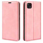 For OPPO A16E Retro-skin Magnetic Suction Leather Phone Case(Pink)