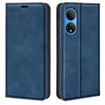 For Honor X7 Retro-skin Magnetic Suction Leather Phone Case(Dark Blue)