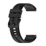 For Honor Watch GS Pro 22mm Vertical Silicone Watch band(Black)