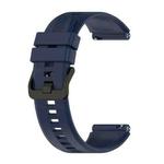 For Huawei Watch GT2 46MM 22mm Vertical Silicone Watch band(Dark Blue)