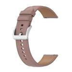 For Garmin Vivoactive 3 Embossed Genuine Leather Watch Band(Pink)