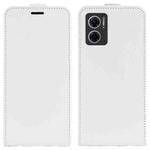 For Xiaomi Redmi Note 11E / Redmi 10 5G R64 Texture Single Vertical Flip Leather Phone Case(White)