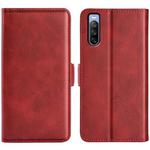 For Sony Xperia 10 IV Dual-side Magnetic Buckle Horizontal Flip Leather Phone Case(Red)