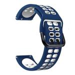 For Garmin Venu sq 20mm Mixed-color Silicone Watch Band(Blue White)