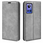 For OPPO Realme GT Neo 3 Retro-skin Magnetic Suction Leather Phone Case(Grey)