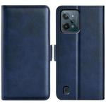 For OPPO Realme C31 4G Dual-side Magnetic Buckle Leather Phone Case(Dark Blue)