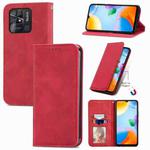 For Xiaomi Redmi 10C Retro Skin Feel Magnetic Flip Leather Phone Case(Red)