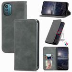 For Nokia G21 Retro Skin Feel Magnetic Horizontal Flip Leather Phone Case(Gray)