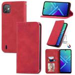 For Wiko Y82 Retro Skin Feel Magnetic Horizontal Flip Leather Phone Case(Red)