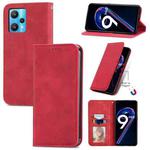 For OPPO Realme 9 Pro Retro Skin Feel Magnetic Horizontal Flip Leather Phone Case(Red)