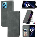 For OPPO Realme 9 Pro Retro Skin Feel Magnetic Horizontal Flip Leather Phone Case(Gray)