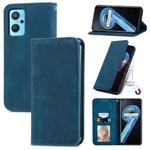 For OPPO Realme 9i Retro Skin Feel Magnetic Horizontal Flip Leather Phone Case(Blue)