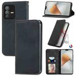 For vivo S12 Pro Retro Skin Feel Magnetic Horizontal Flip Leather Phone Case(Black)