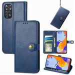 For Xiaomi Redmi Note 11 Pro 4G Global  Retro Solid Color Buckle Leather Phone Case(Blue)