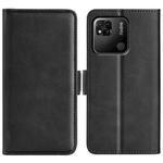 For Xiaomi Redmi 10A Dual-side Magnetic Buckle Leather Phone Case(Black)