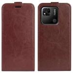 For Xiaomi Redmi 10A R64 Texture Vertical Flip Leather Phone Case(Brown)