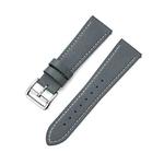 For Huawe Watch GT Runner 22mm Supershift Contrast Pin Buckle Leather Watch Band(Gray)