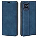 For Samsung Galaxy M53 Retro-skin Magnetic Suction Leather Phone Case(Dark Blue)