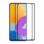 2 PCS For Samsung Galaxy M52 5G ENKAY Full Glue 0.26mm 9H 2.5D Tempered Glass Full Film